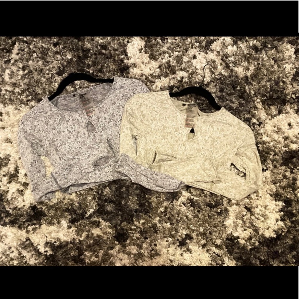 Gymshark Fleur Texture 2 Long Sleeve Crop